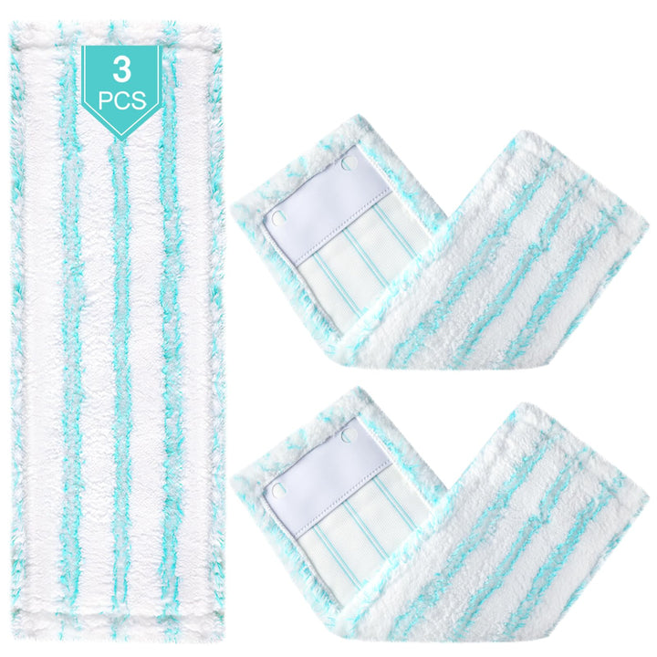 3 Pack Ersatz-Wischbezüge für Leifheit Profi XL Micro Duo / Profi XL Cotton Plus alle Bodenwischer-S