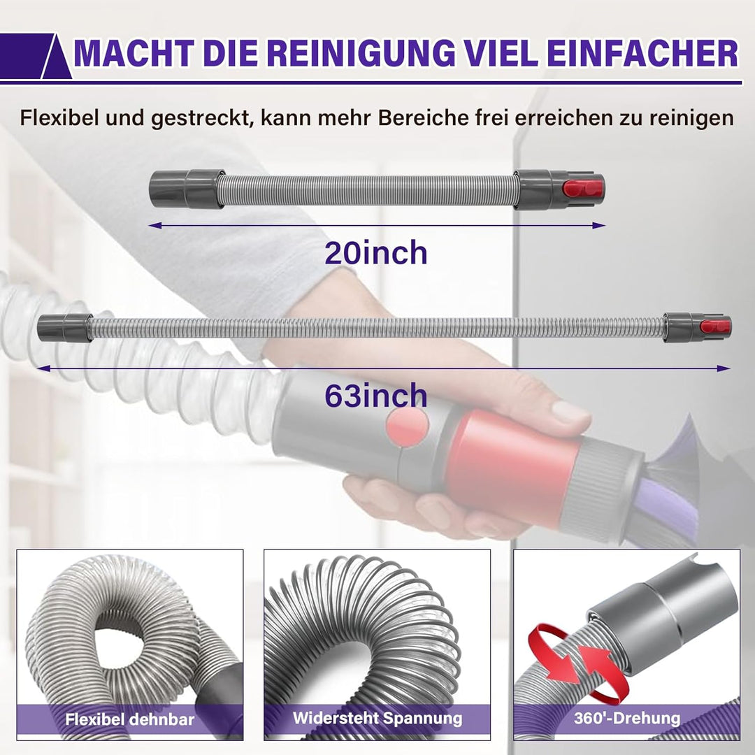 BodendüseBürste Kompatibel für Dyson V7 V8 V10 V11 V15 Staubsauger, Ersatzteil Direktantrieb Reinige