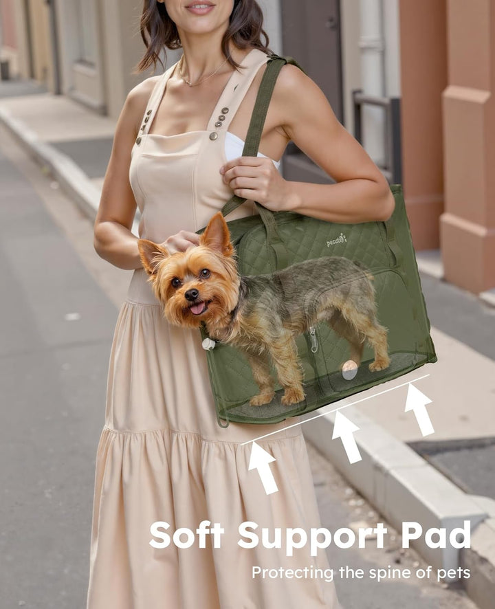 pecute Hundetasche für Kleine Hunde 4kg, Tragetasche Hund Hundetragetasche Leichte, Faltbare Hundetr