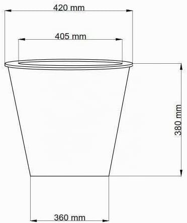 eastwest pflanzkübel Runder Pflanzeinsatz Ø42x H38cm aus Kunststoff für Fiberglaskübel, mit Bewässer