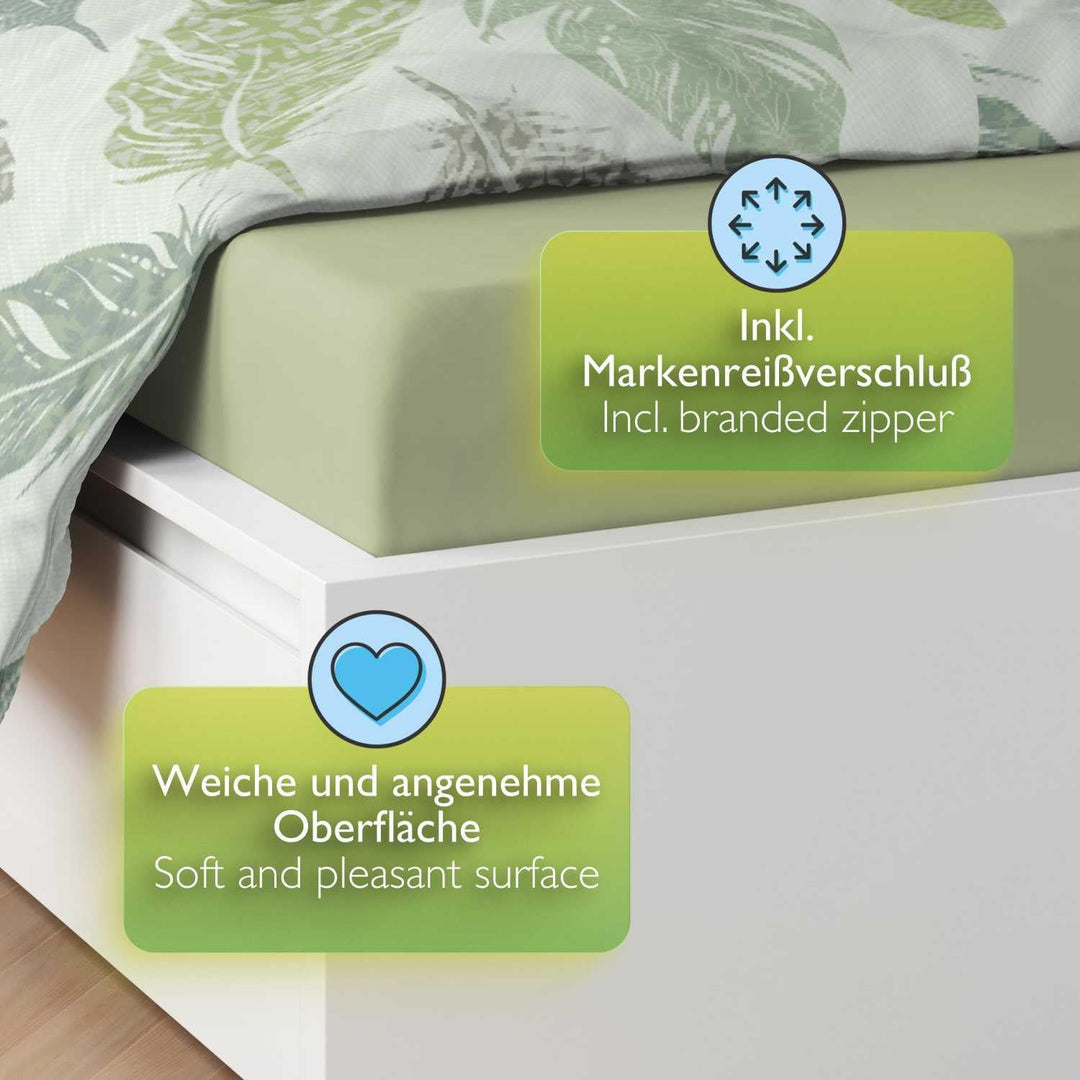 etérea Baumwolle Renforcé Wendebettwäsche Bettwäsche Philou mit modernen und elegantem Federn Motiv