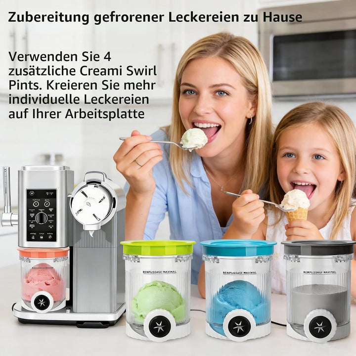 Ersatzbehälter Kompatibel mit Ninja Swirl Creami NC700 NC701 Serien,Behälter für Ninja Creami Eismas