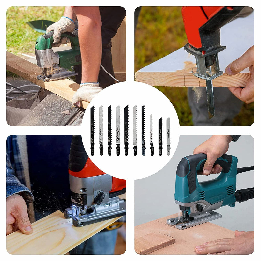 52tlg. Stichsägeblätter Set Stichsägeblätter Holz Jigsaw Sã¤gen T-Schaft Stichsägeblatt für Holz und