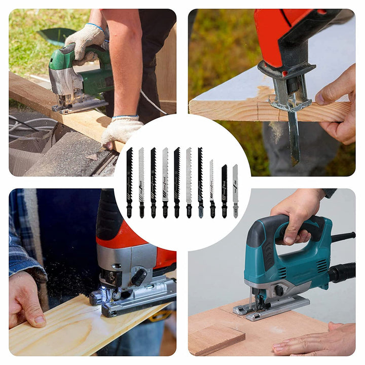52tlg. Stichsägeblätter Set Stichsägeblätter Holz Jigsaw Sã¤gen T-Schaft Stichsägeblatt für Holz und
