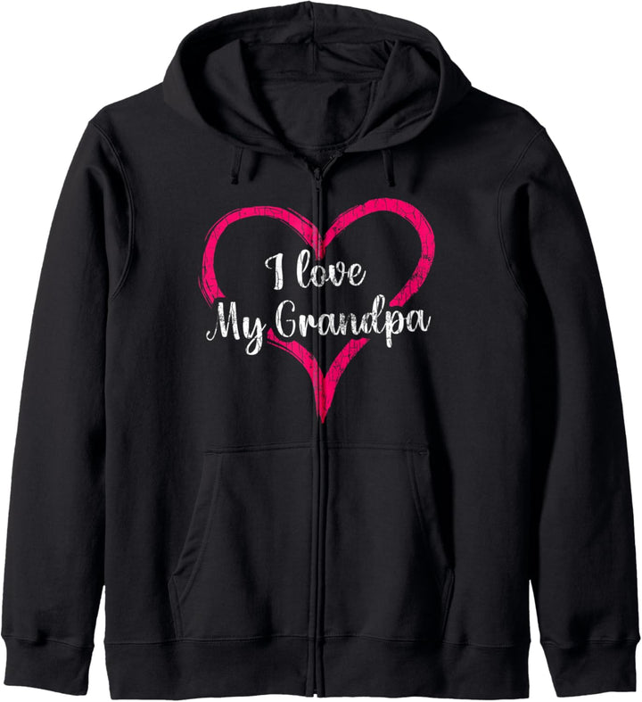 Ich liebe meinen Opa Lustige Grosseltern Grafik Kapuzenjacke