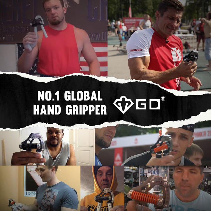 GD Iron Grip Handgriff-Stärker (verstellbare Handgriffe für Krafttraining) Handgelenk- und Unterarm-