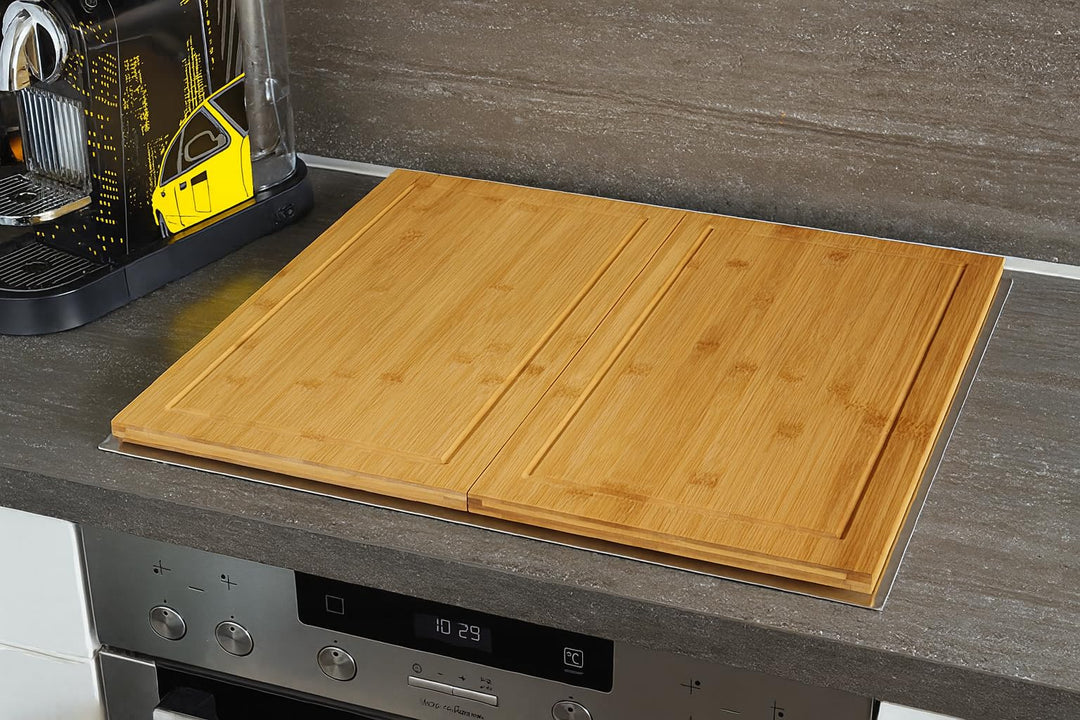 HeRo24 Herd Abdeckplatte Schneidbretter Bambus 2 Stück 50 x 28cm …