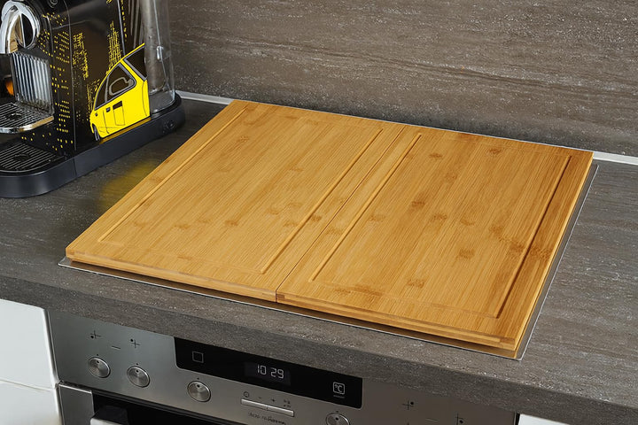 HeRo24 Herd Abdeckplatte Schneidbretter Bambus 2 Stück 50 x 28cm …