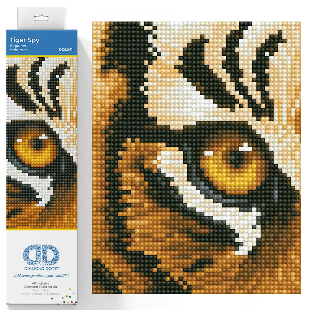 Diamond Dotz DD5-041 Tiger Augen, ca. 42 x 15 cm gross, Diamond Painting, Malen mit Diamanten, funke
