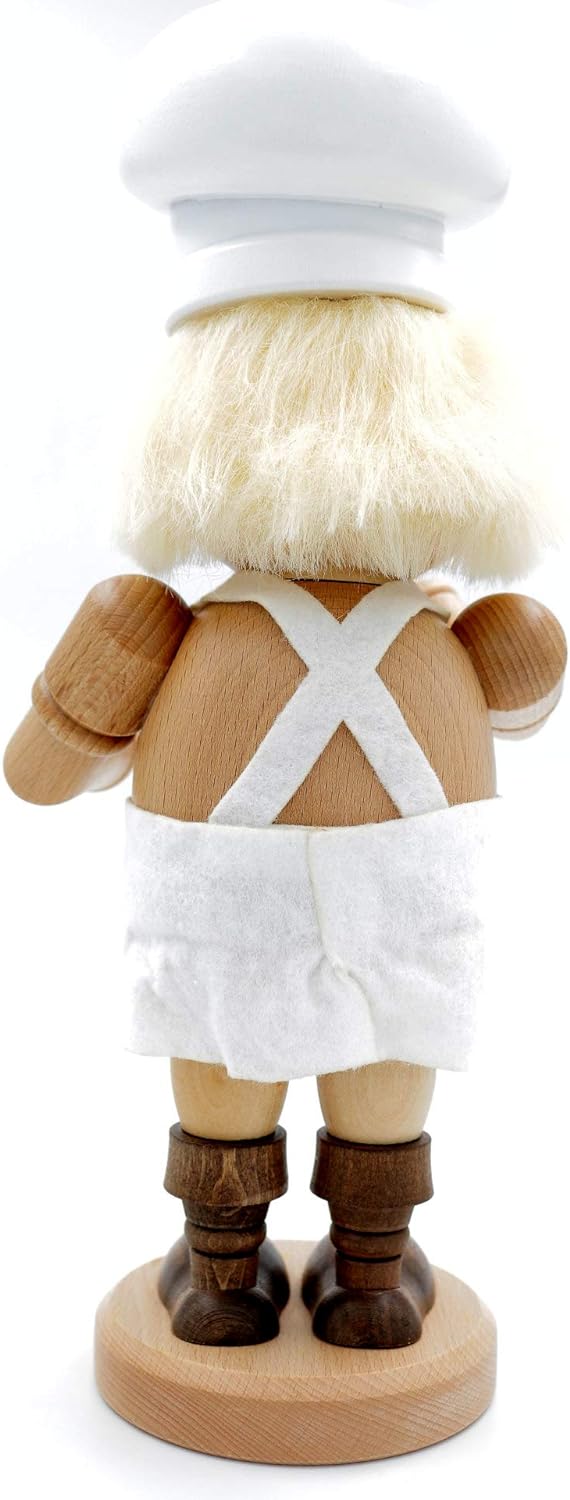 Kuhnert - Original Erzgebirgische Holzkunst Räuchermann Räucherfigur Wichtel 34cm - Koch, Koch