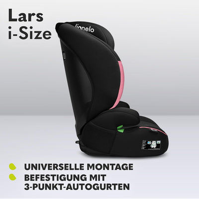 LIONELO LARS i-Size Kinderautositz 100–150 cm, Gruppe 2 3, Seitenschutz 10 Grad, Kopfstützenverstell