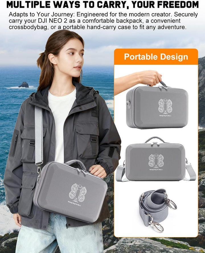 Harte Tasche für DJI Neo 2 Fly More Combo, Handtasche für Neo 2 Zubehör, Case für Neo 2 Drohne RC-N3
