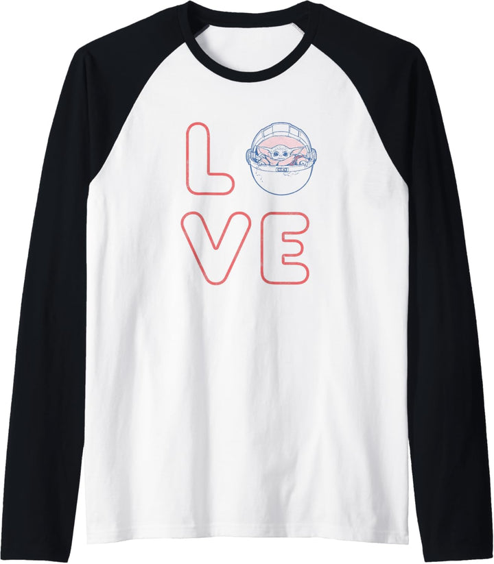 Star Wars: The Mandalorian The Child In Pod Love Valentine Raglan