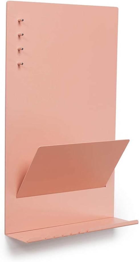 byde Wandorganizer Heke aus Stahlstruktur. 30 x 9 x 49 cm 3-in-1 Wandregal mit Magnettafel und Magne