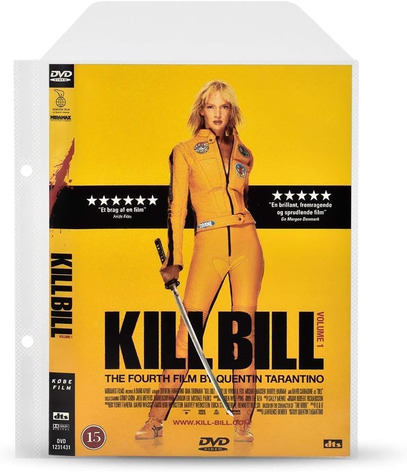 3L Fr 10282 – DVD-Hüllen, perforiert, transparent, mit Klappe, zum Aufbewahren von DVD-Scheiben und