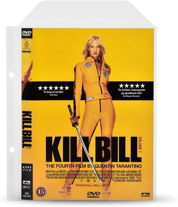 3L Fr 10282 – DVD-Hüllen, perforiert, transparent, mit Klappe, zum Aufbewahren von DVD-Scheiben und