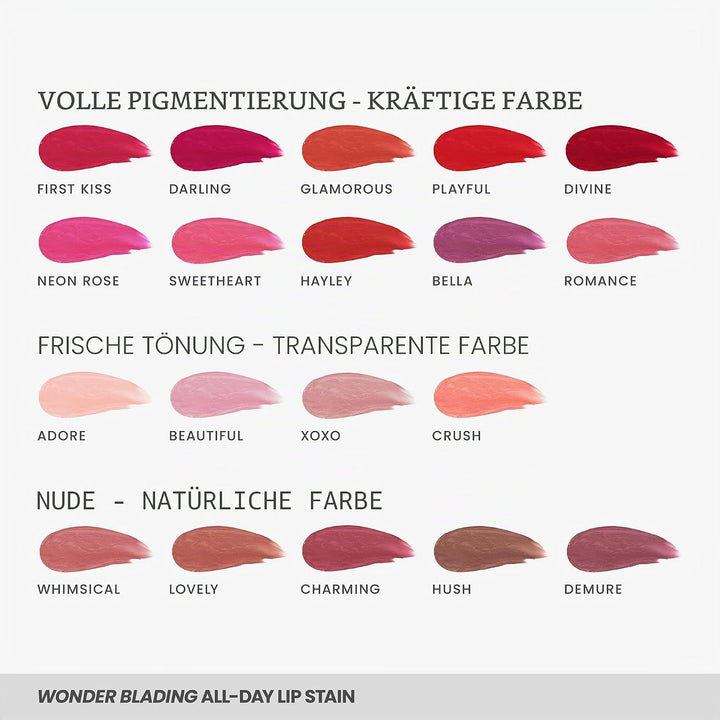 Wonderskin Wonder Blading Lippenfleckenmaske, Natürlicher Lippenstift, Langanhaltender Wasserfester