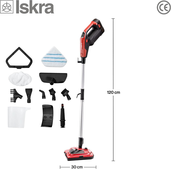 Iskra Dampfreiniger für alles, reinigt und desinfiziert, Dampfreiniger Boden, Handdampfreiniger mit