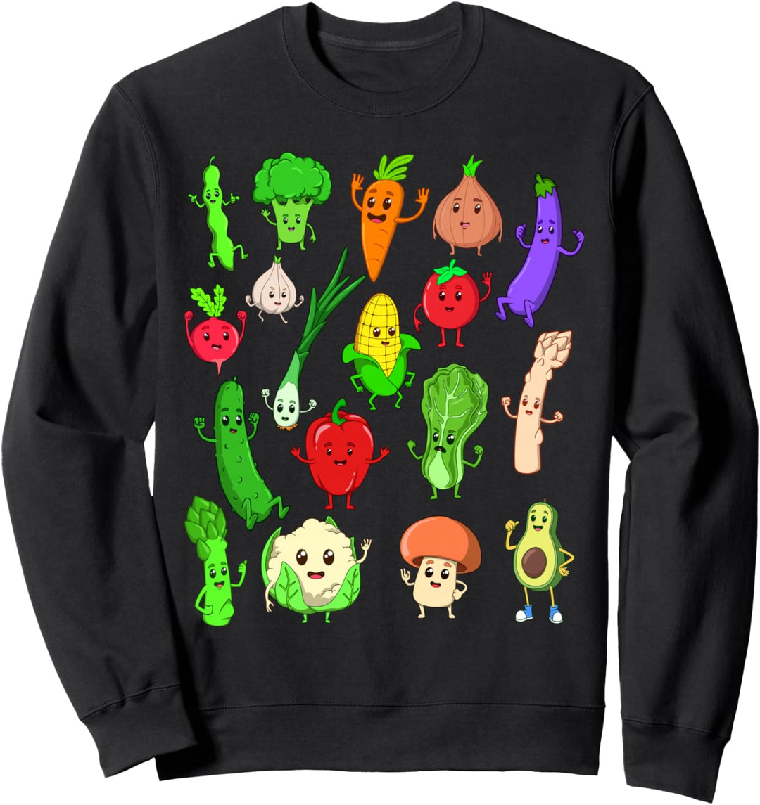 Comic Kawaii Gemüse Sweatshirt