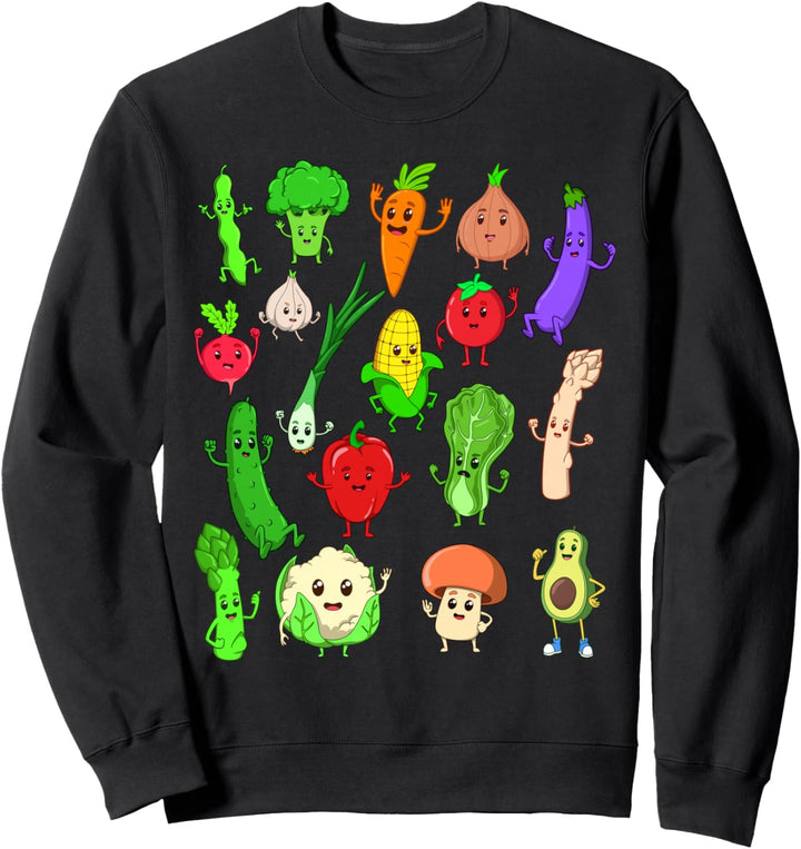 Comic Kawaii Gemüse Sweatshirt