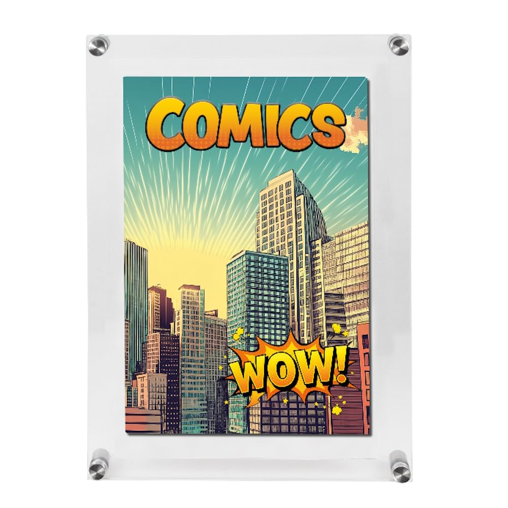 SAFE Acryl-Rahmen für Comics – UV-stabilisierter Wandrahmen aus Acrylglas für Comics bis 4 mm Dicke,