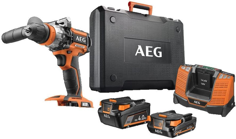 AEG 18 V PRO18V Brushless Akku-Kompakt-Schlagbohrschrauber BSB18CBL-X02C (2-Gang-Getriebe, max. Dreh