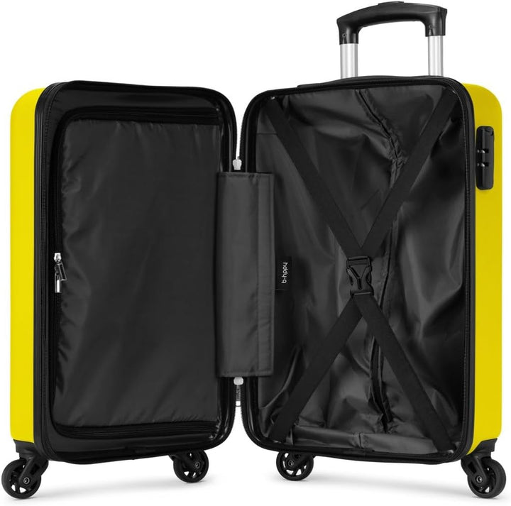 Handgepäck Koffer 53 x 35 x 20 cm - Koffer mit 4 Rollen - Hartschalen Trolley - Zahlenschloss - 33L