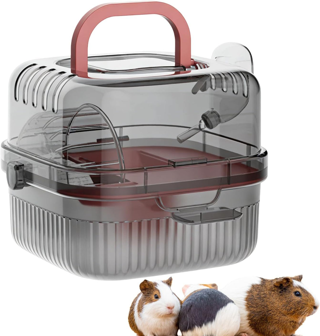 Hamster-Reisebox | mit Laufrad, Portable Box - Kleintier-Reisekäfig für Kaninchen, Mäuse, Meerschwei