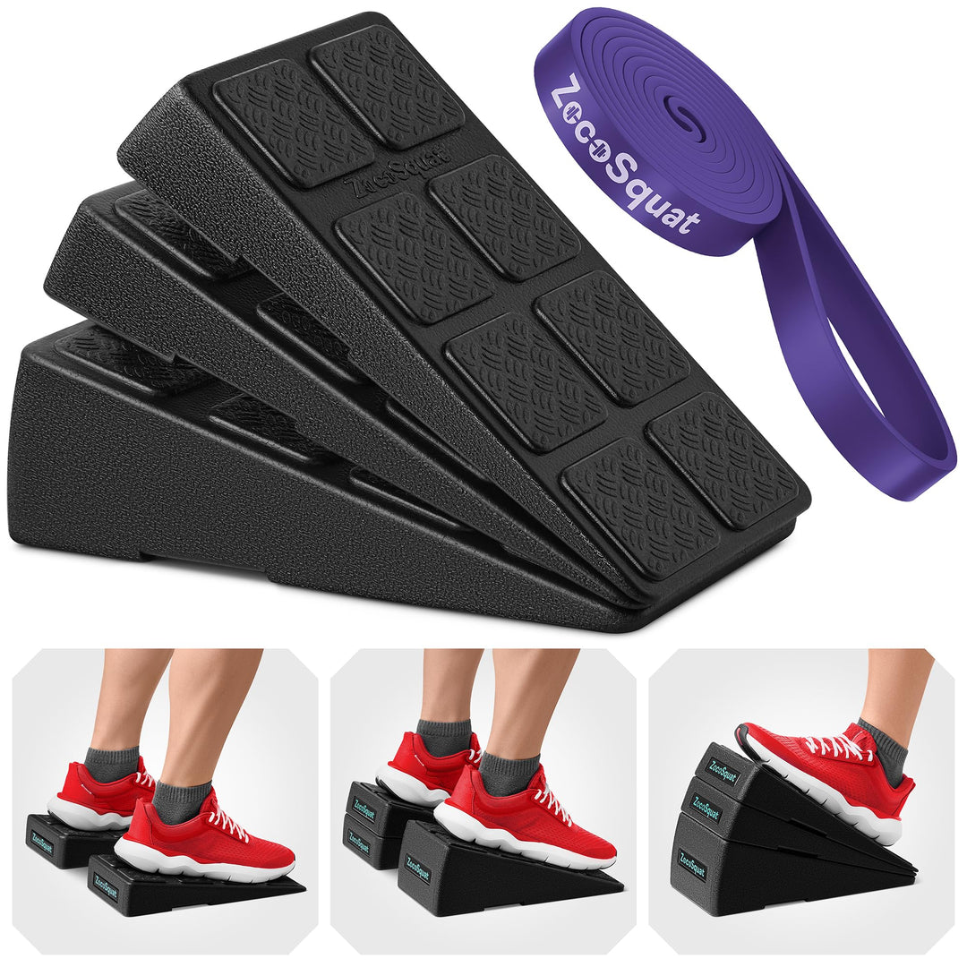 Squat Wedge – Kniebeugen-Keil-Block 235,9 kg Tragkraft – Schrägbrett für Wadendehnung – Wadendehner,