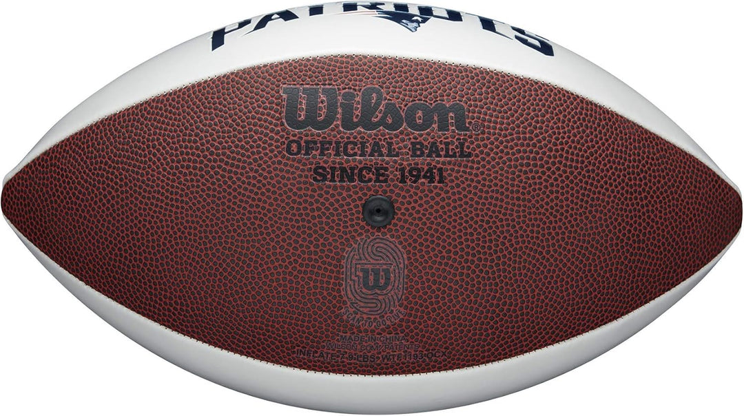 Wilson NFL Logo Autograph Football, Autogramm, Live New England Patriots