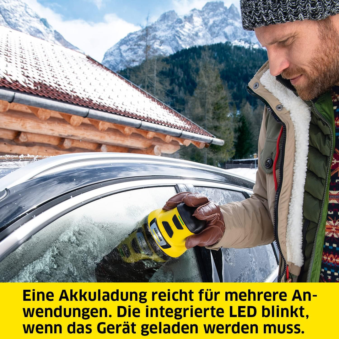 Kärcher EDI 4 – Elektrischer Eiskratzer mit rotierender Scheibe – zeitsparendes, müheloses Eisentfer
