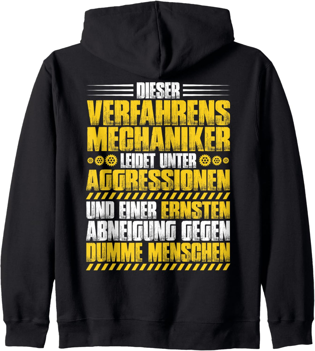 Aggressionen Verfahrensmechaniker Kapuzenjacke