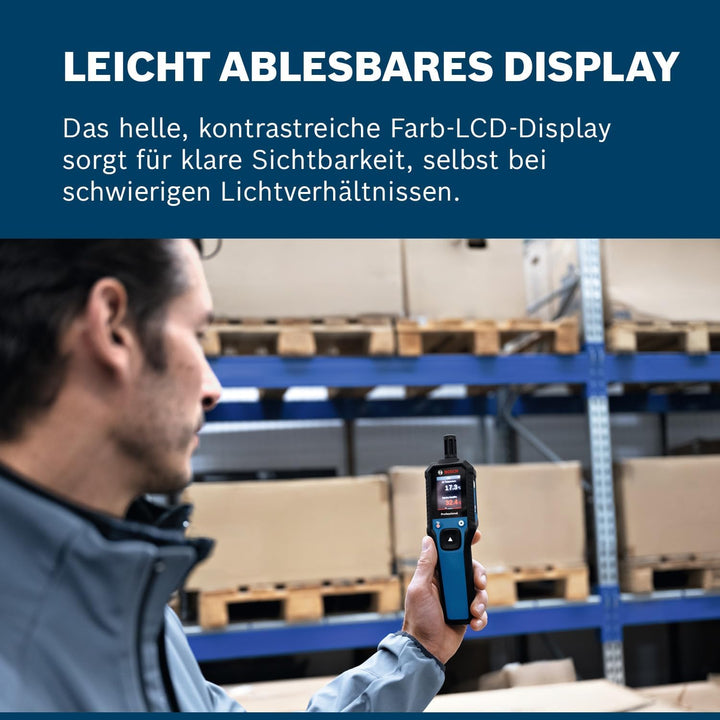 Bosch Professional Thermo-Hygrometer GDH 1-17 (Echtzeit-Messwerte, kontrastreiche Farb-LCD-Anzeige,