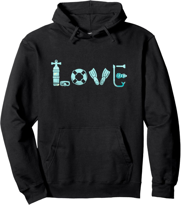 I love Scuba Diving Ocean Freediving Sea Apnoe Dive Design Pullover Hoodie