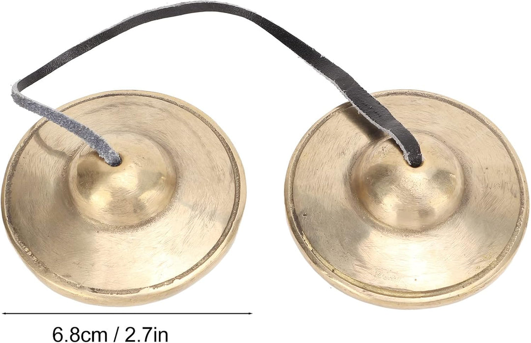 Tibetische Tingsha Zimbeln Meditation Glockenspiel Glocken, 2,7 Zoll Messing Starke Klangdurchdringu