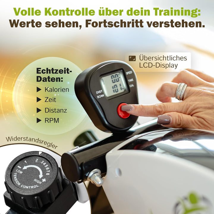 Wohltritt Pedaltrainer für Senioren testsieger, höhenverstellbarer Heimtrainer für Senioren, gelenks