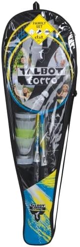 Talbot Torro Badminton-Set Family, Komplettset mit 2 Juniorschläger 53 cm, 2 Standardschläger, 3 Fed