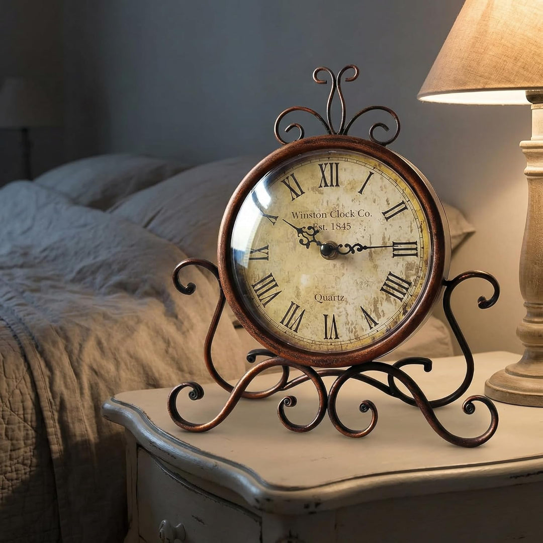 iplusmile Stumme Tischuhr Vintage-kaminuhr Für Wohnzimmer Schlafzimmer Keine Batterie Hochwertige Ma