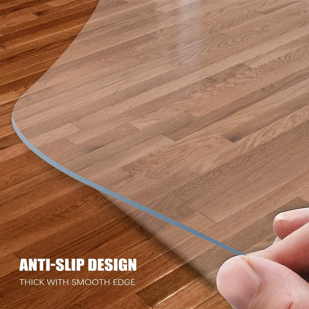 Kuyal Clear Stuhlmatte für Harte Böden76x120cm transparente Fussmatten Holz- / Fliesenschutzmatte fü