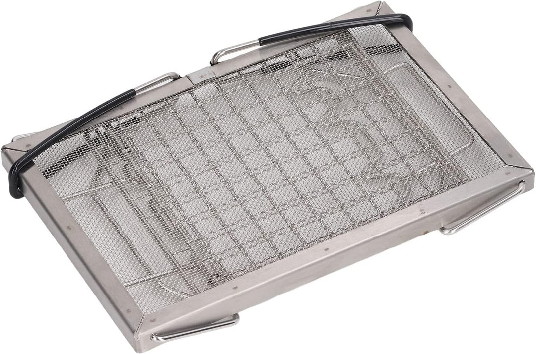 Campingkocher-Toaster, Zusammenklappbarer Toaster aus Edelstahl, Toastgestell, Tragbarer 2-Toast-Bro