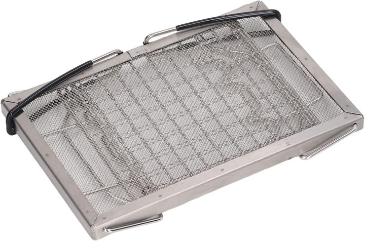 Campingkocher-Toaster, Zusammenklappbarer Toaster aus Edelstahl, Toastgestell, Tragbarer 2-Toast-Bro