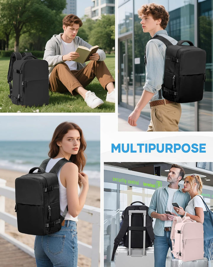 SZLX Vakuum Rucksack Ryanair Handgepäck 40x30x20 Wizzair Reiserucksack Flugzeug für Damen Herren, La