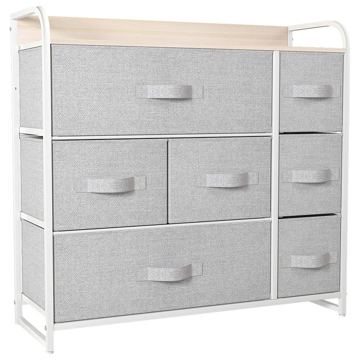 YITAHOME kommode mit Schubladen, Schrank mit 7 Schubladen aus Stoff, Aufbewahrungskommode Modernen S