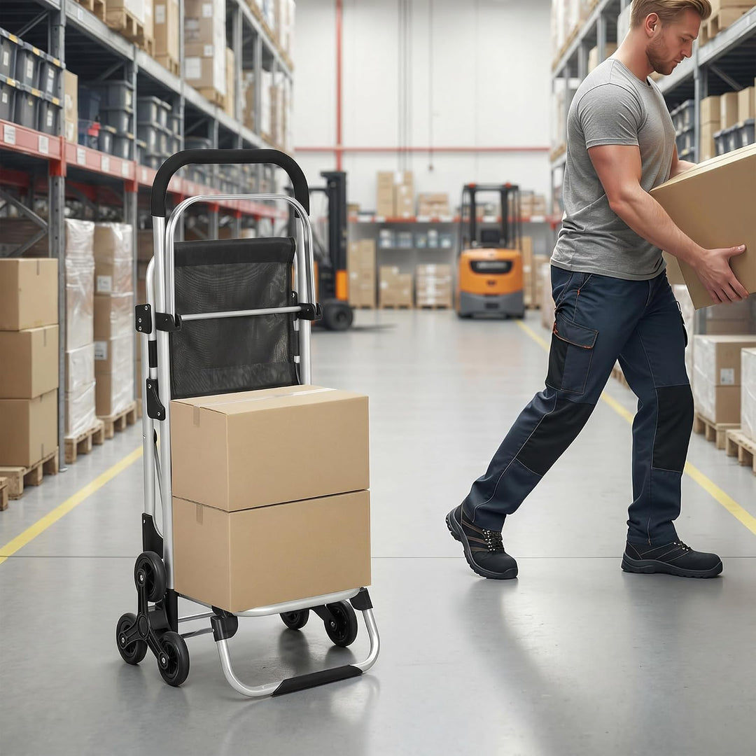 HOMCOM 3-in-1 Einkaufstrolley Klappbar mit Sitz 40L Kapazität Duneklgrau Dunkelgrau, Dunkelgrau