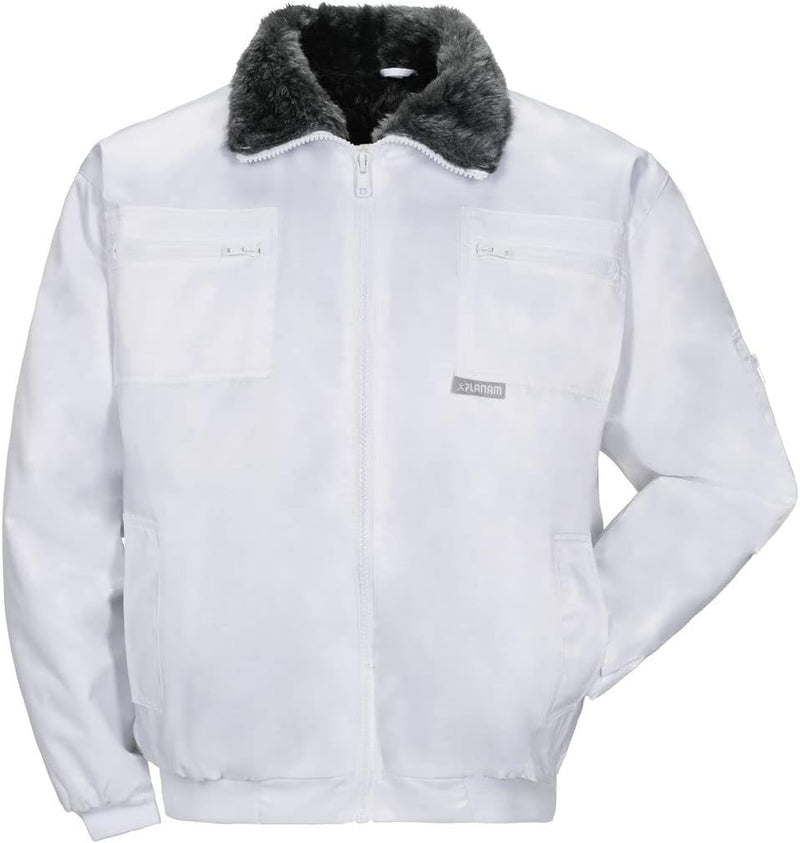 Planam Outdoor Winter Herren Gletscher Pilotenjacke weiss Modell 0330 Grösse S Weiss S, Weiss S