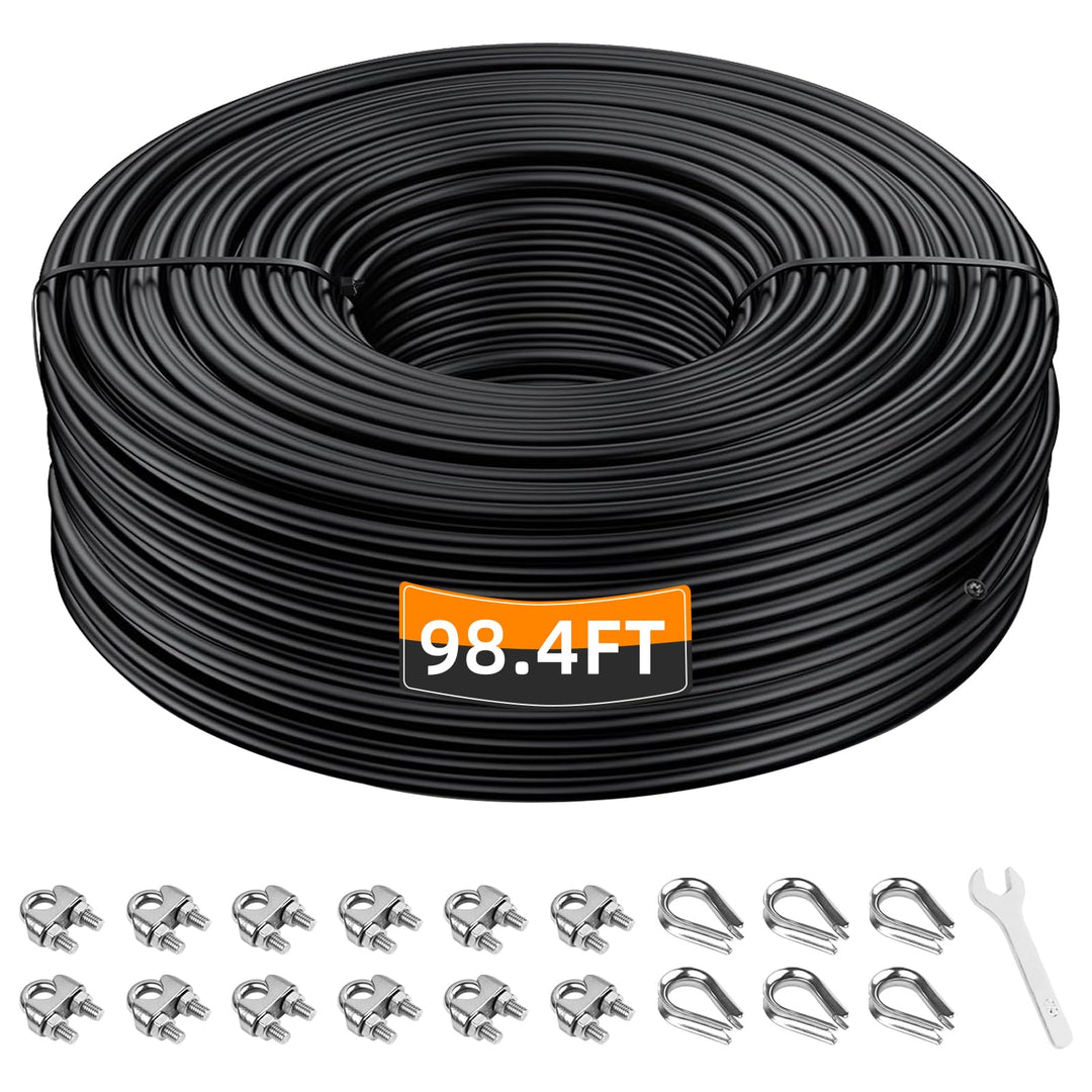 LFJ 10m/20m/30m Kabelzug Seil Latzug Ersatz Stahlseil Fitnessgeräte Verstellbar Gym Kabel Draht Umma