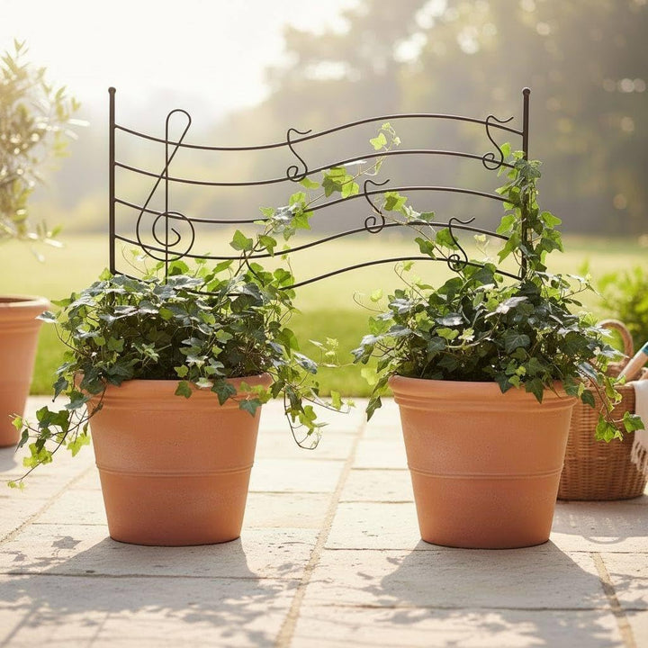 DanDiBo Steckzaun Melody Rankhilfe Rankgitter aus Metall Höhe 56 cm Breite 80 cm Kletterhilfe Zaun