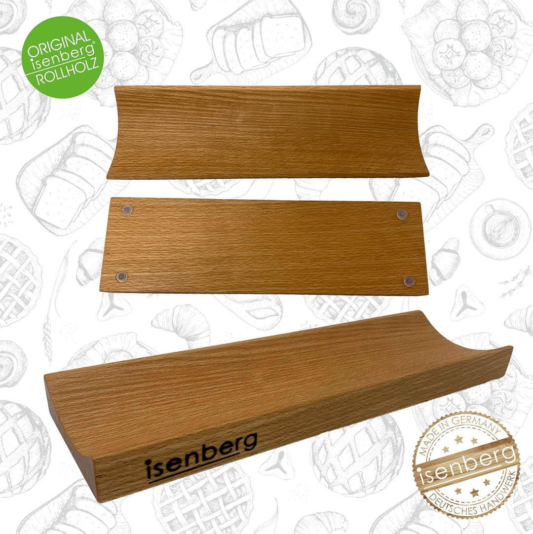 isenberg® - Profi Rollholzhalterung - 1fach Tischaufsteller, aus Holz