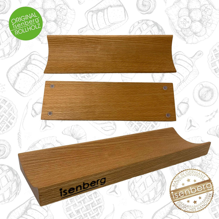 isenberg® - Profi Rollholzhalterung - 1fach Tischaufsteller, aus Holz