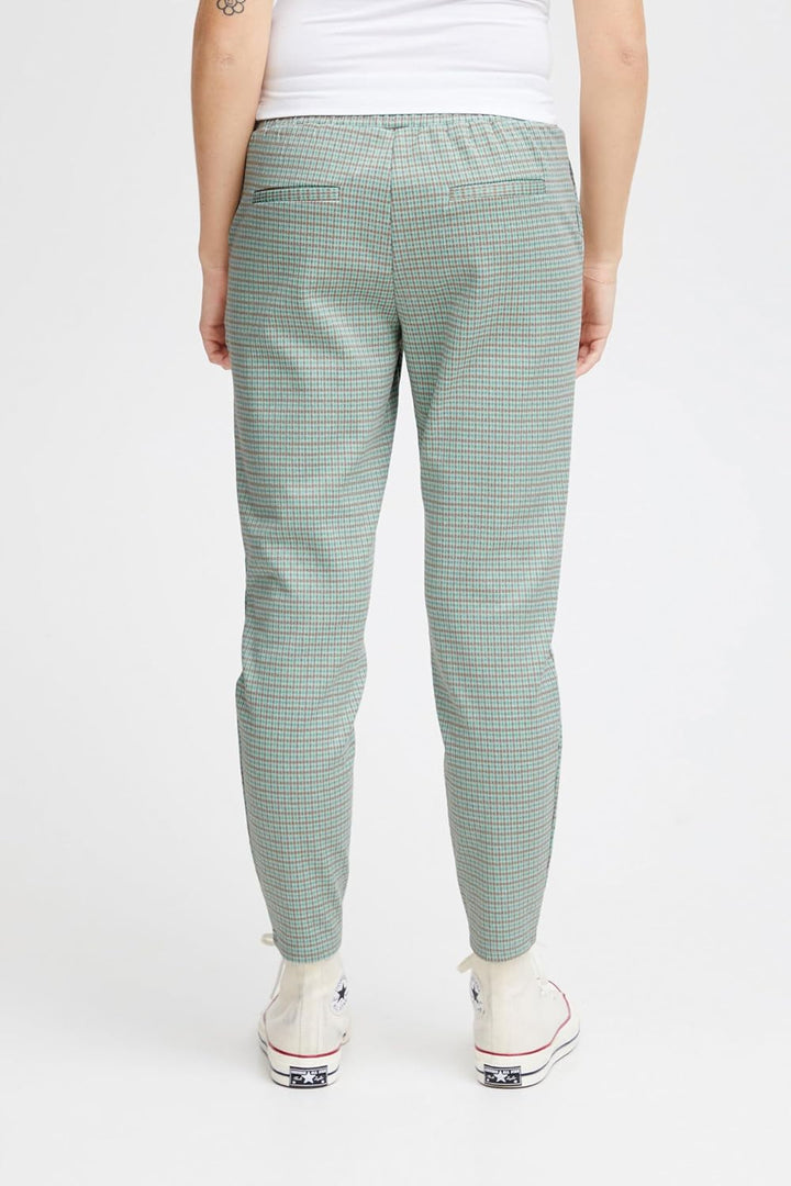 ICHI IHKATE Cameleon PA Damen Hose Stoffhose mit Stretch Enger Schnitt Elastikbund S Ether (144506),
